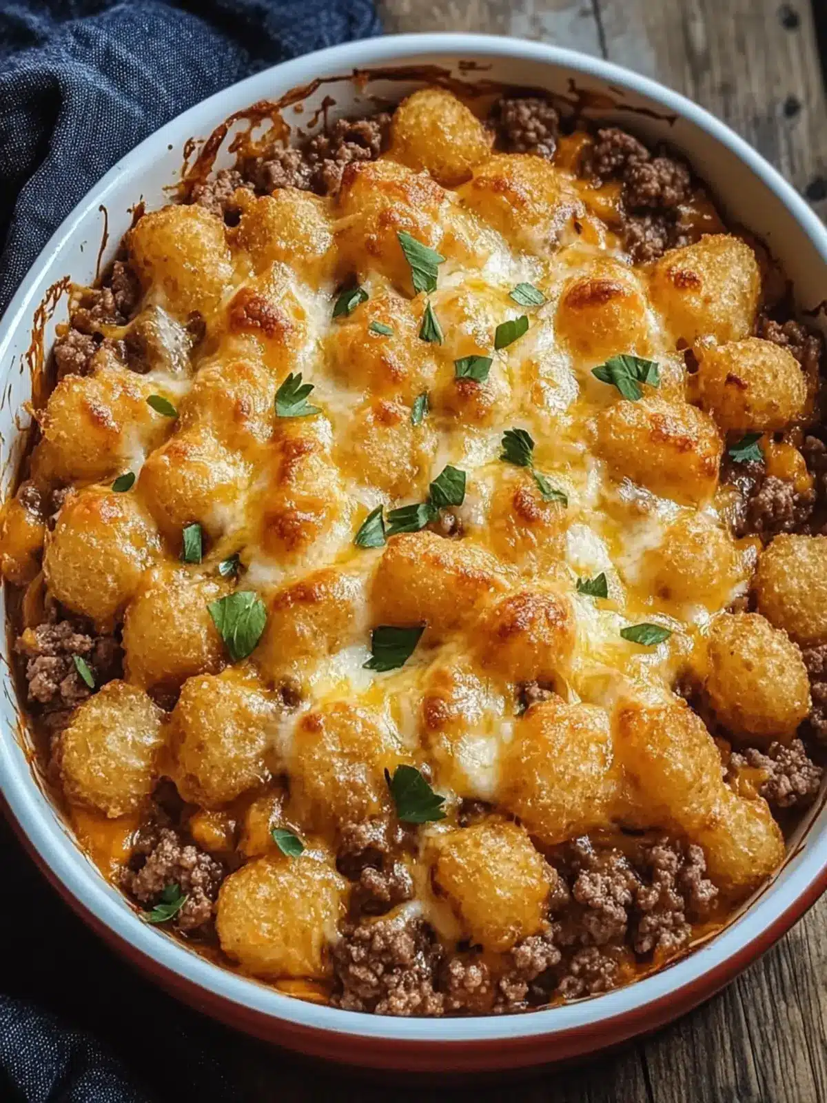 Tater Tot Casserole with Ground Beef