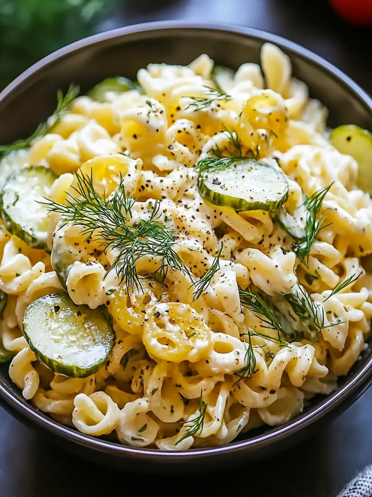 Dill Pickle Pasta Salad