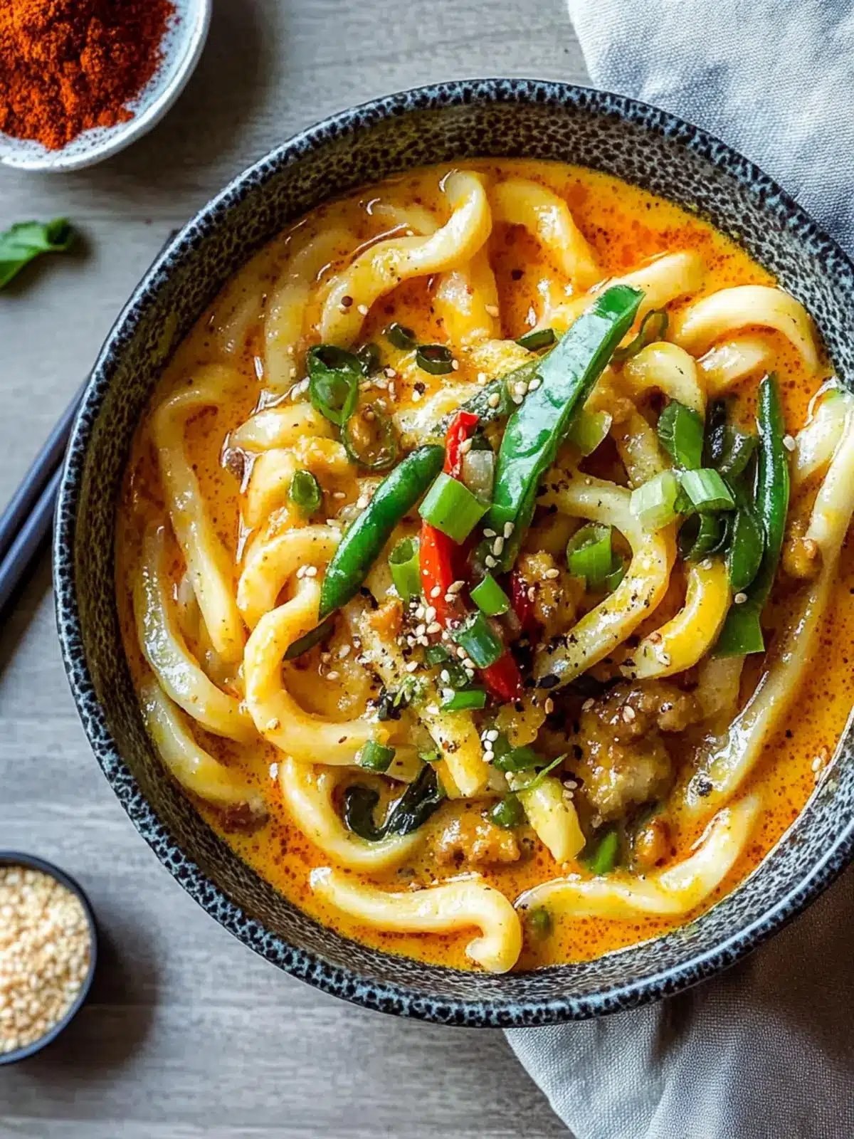 Japanese Inspired Creamy Curry Udon (15 Minutes)