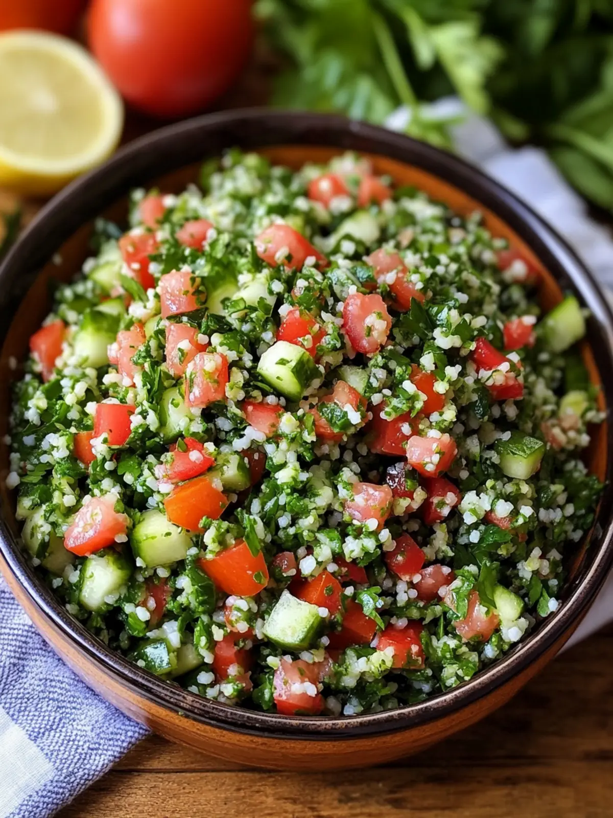 Fresh Lebanese Tabbouleh Salad