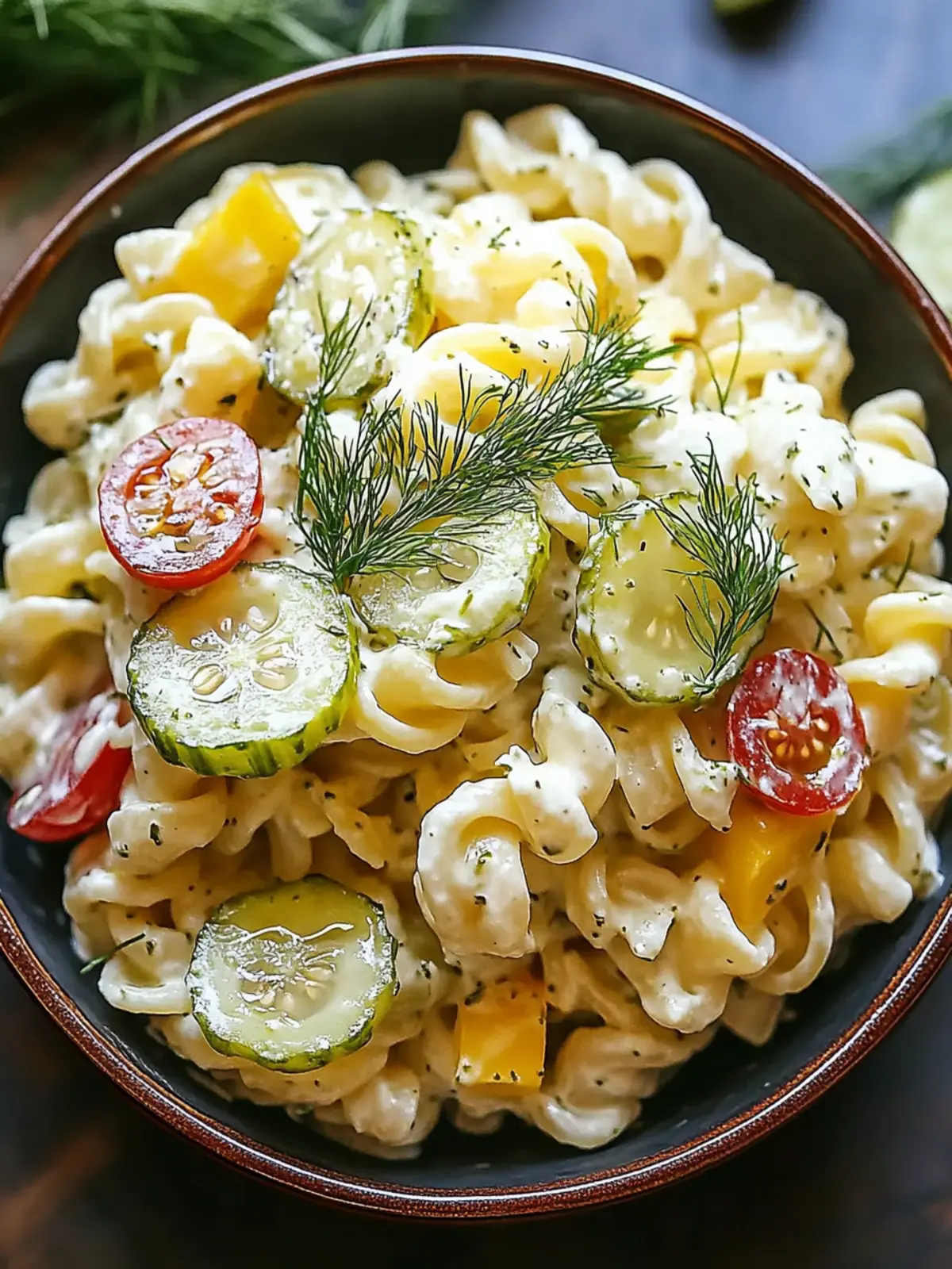 Dill Pickle Pasta Salad