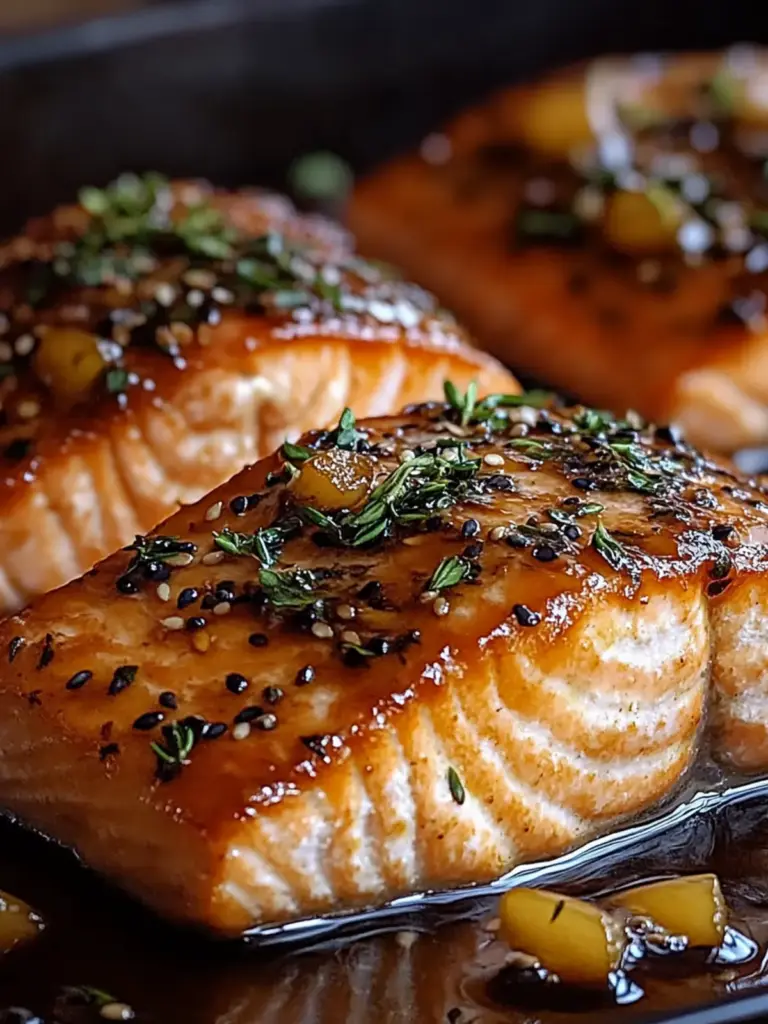 Savory Salmon with Brown Sugar Garlic Glaze