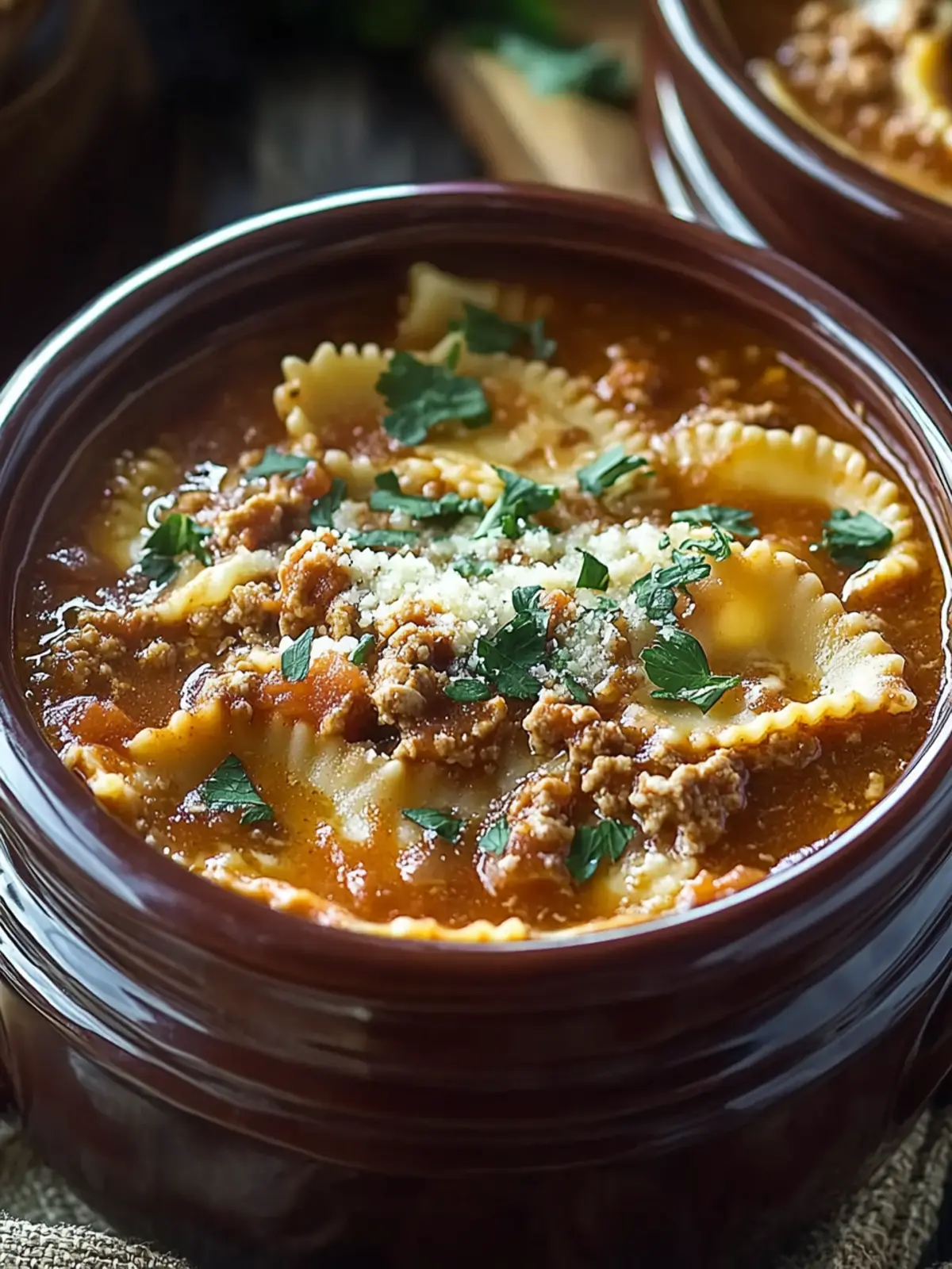 Hearty Slow Cooker Lasagna Soup
