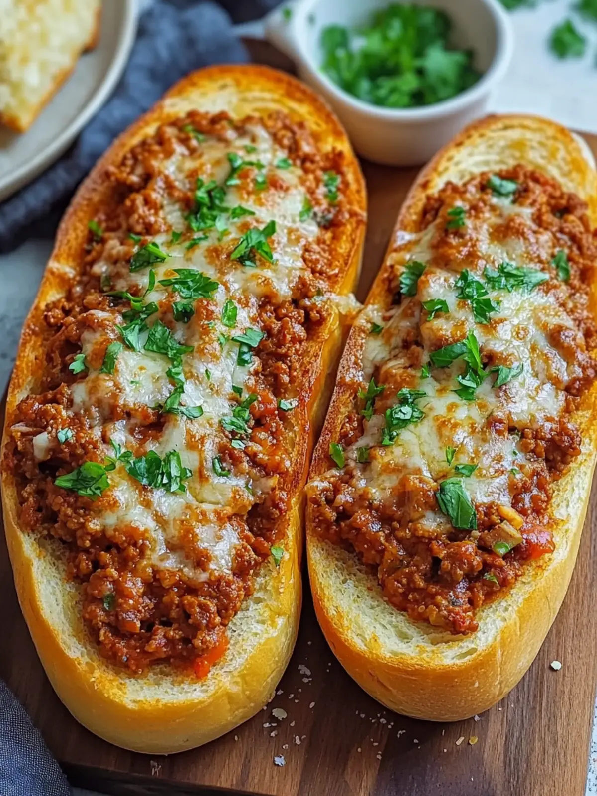 Sloppy Joe Garlic Bread