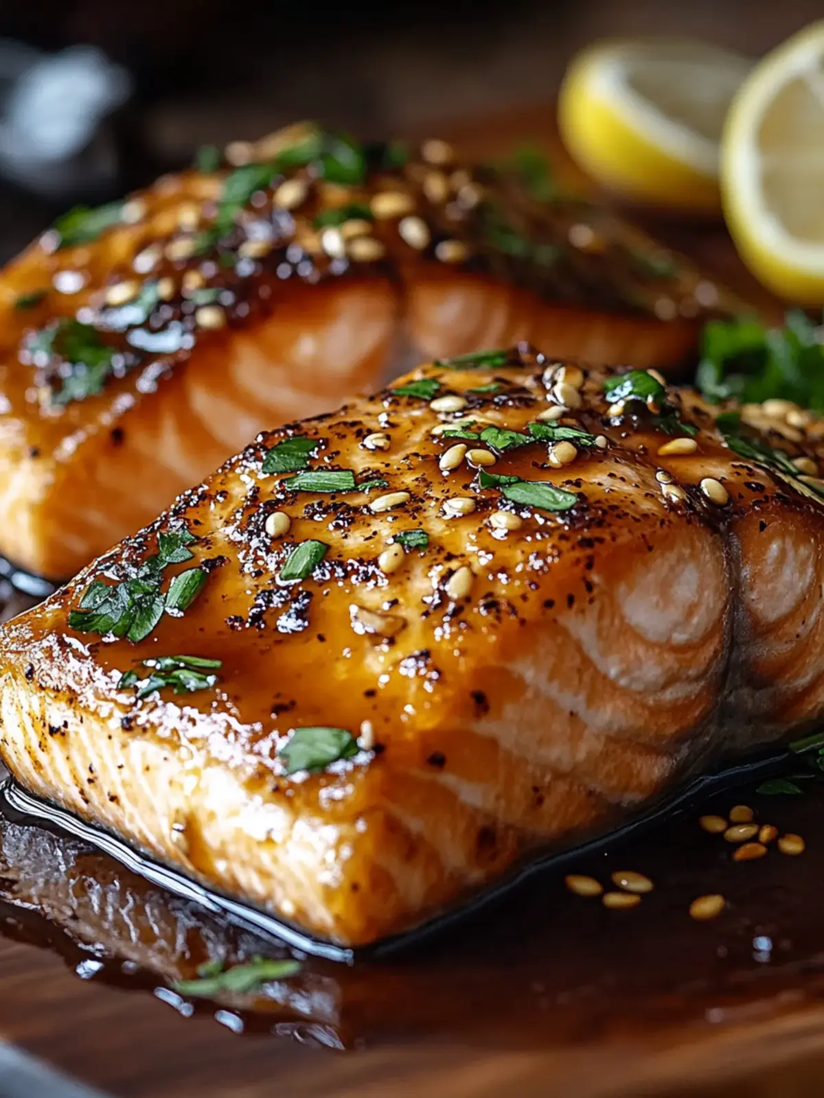 Savory Salmon with Brown Sugar Garlic Glaze