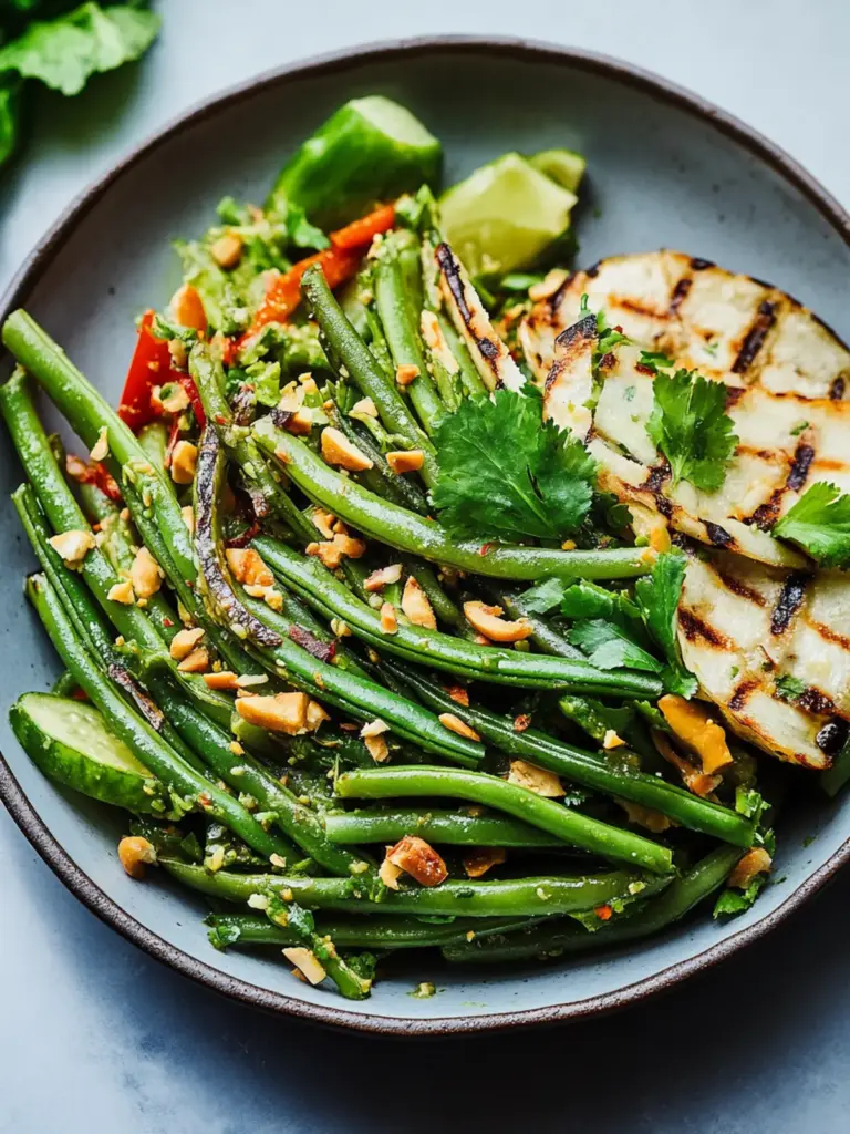 Grilled Green Bean Salad With Thai Dressing