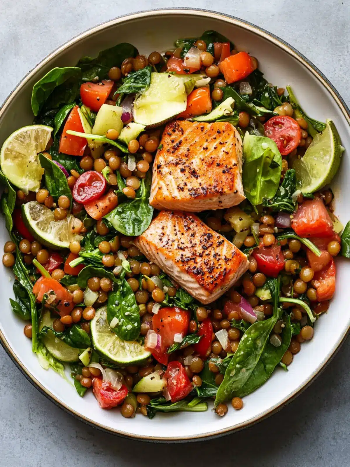 One-Pot Salmon, Spinach and Lentil Salad for Quick Dinner Bliss 2 One-Pot Salmon, Spinach and Lentil Salad