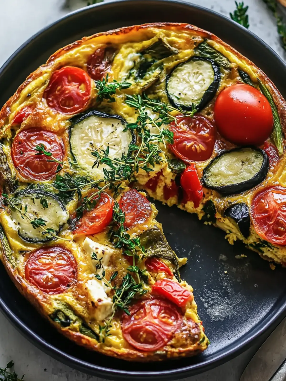 Mediterranean Frittata Veggie Breakfast