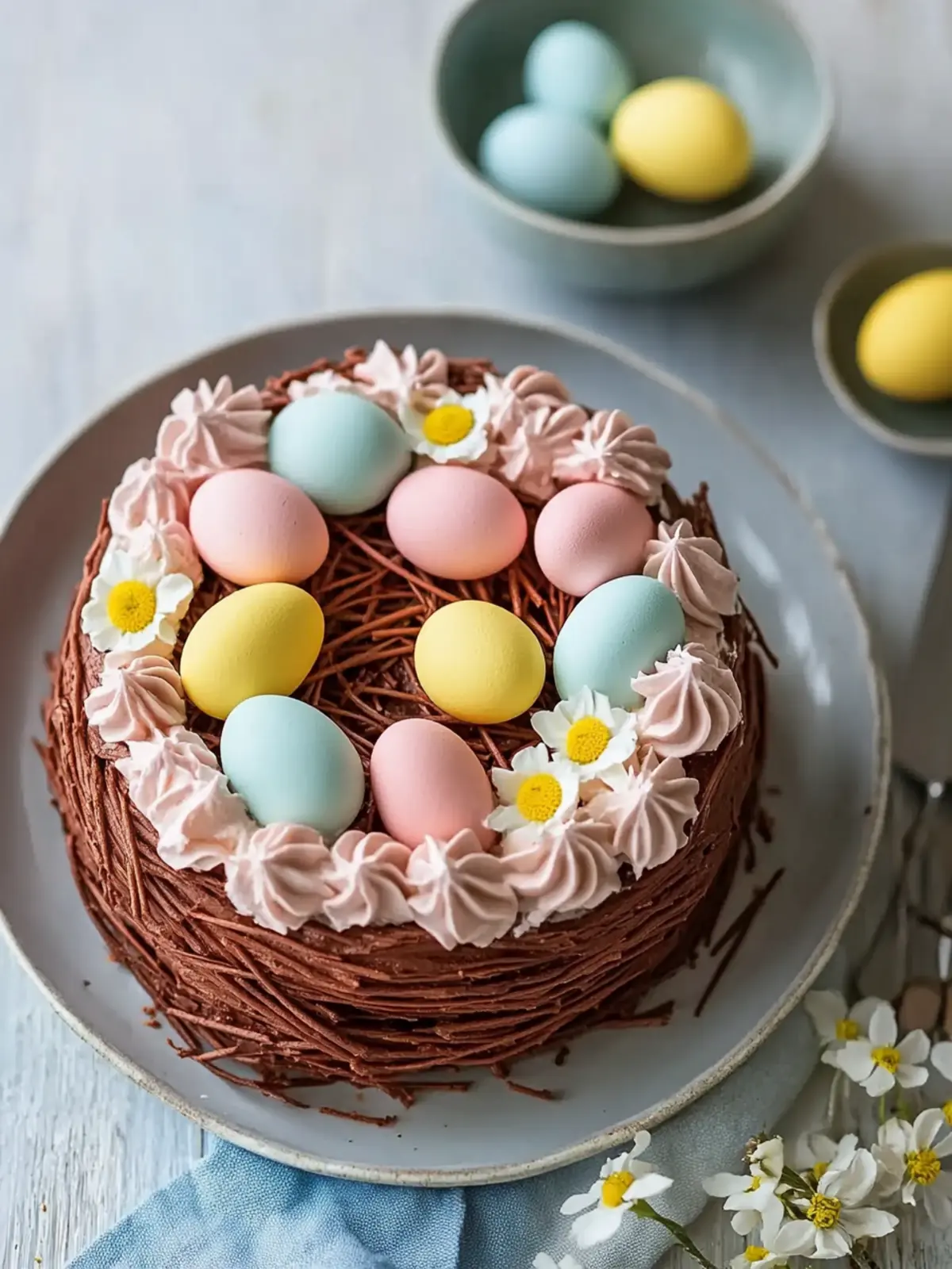 Easter Egg Nest Cake: A Flourless Chocolate Delight 2 Easter Egg Nest Cake