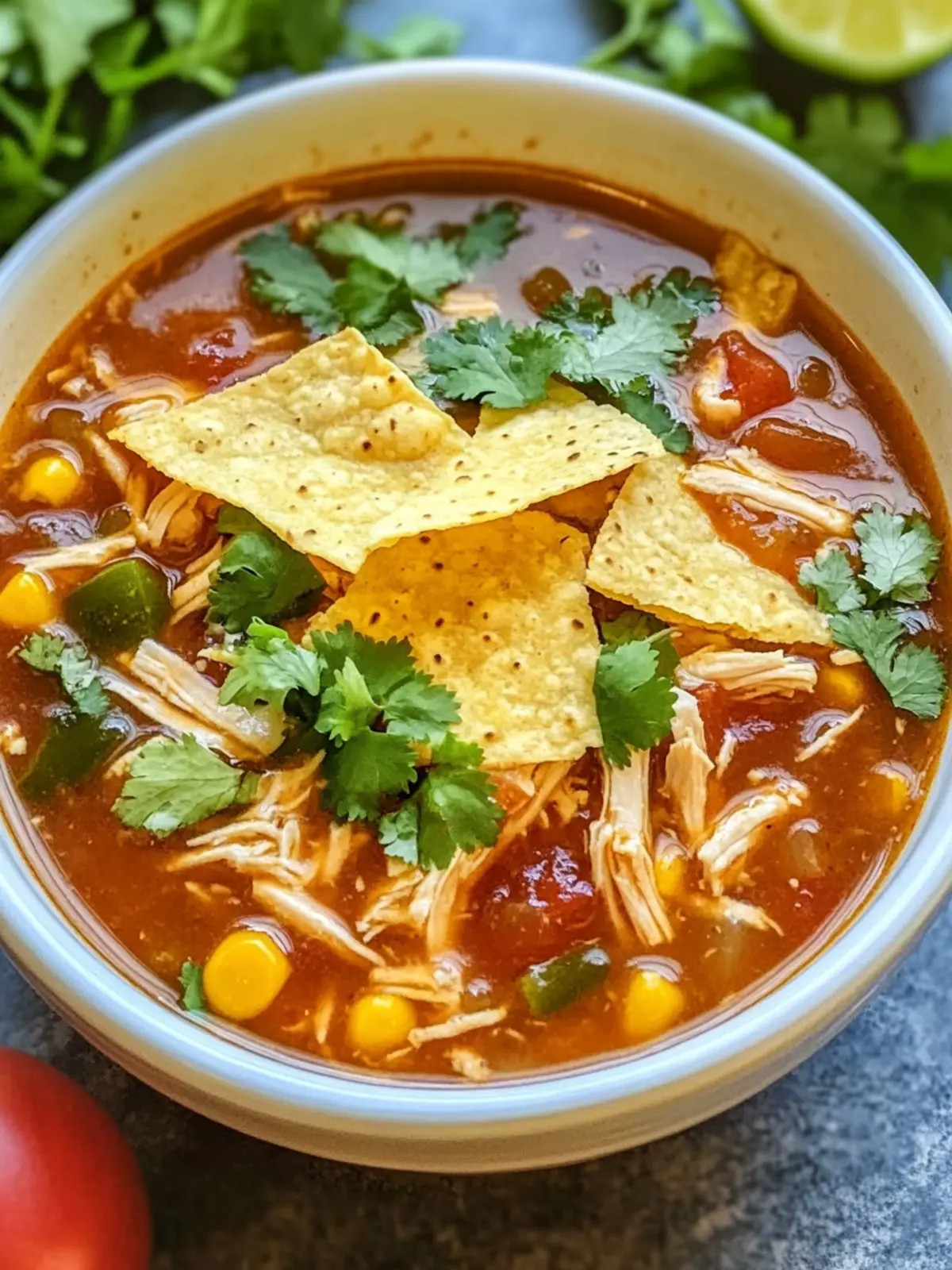 Delicious Crock Pot Chicken Tortilla Soup