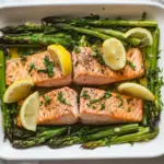 Roasted Salmon With Asparagus, Lemon and Brown Butter