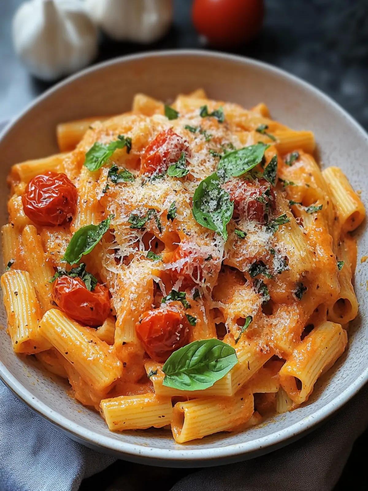 Creamy Tomato Garlic Pasta