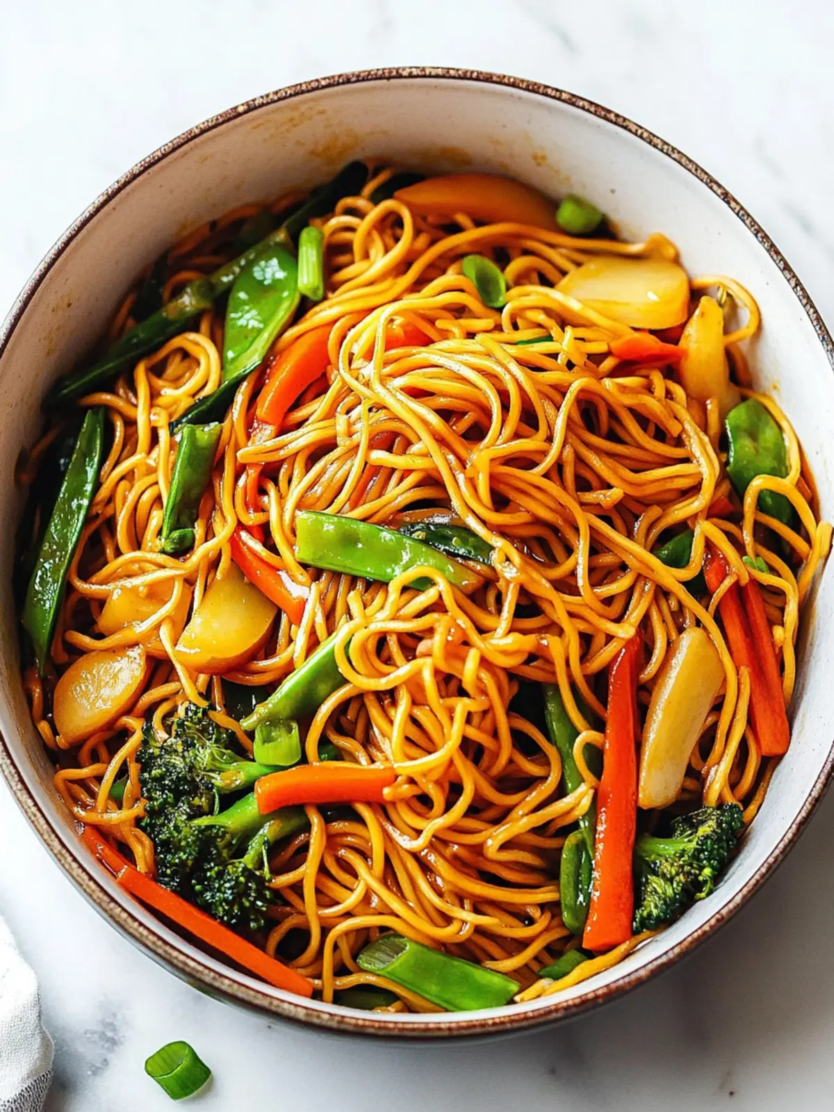 Quick & Colorful Vegetable Lo Mein: 20-Minute Healthy Delight 5 Vegetable Lo Mein