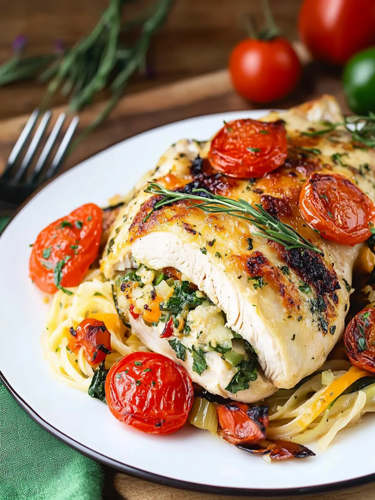Primavera-Stuffed Chicken