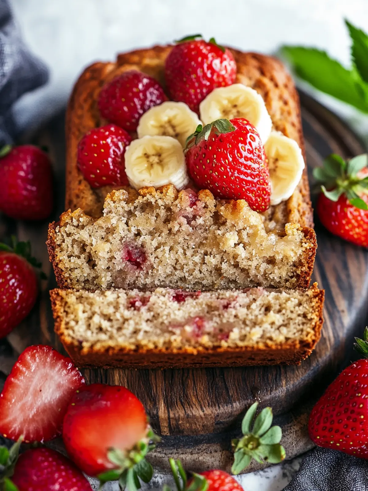 Strawberry Banana Bread