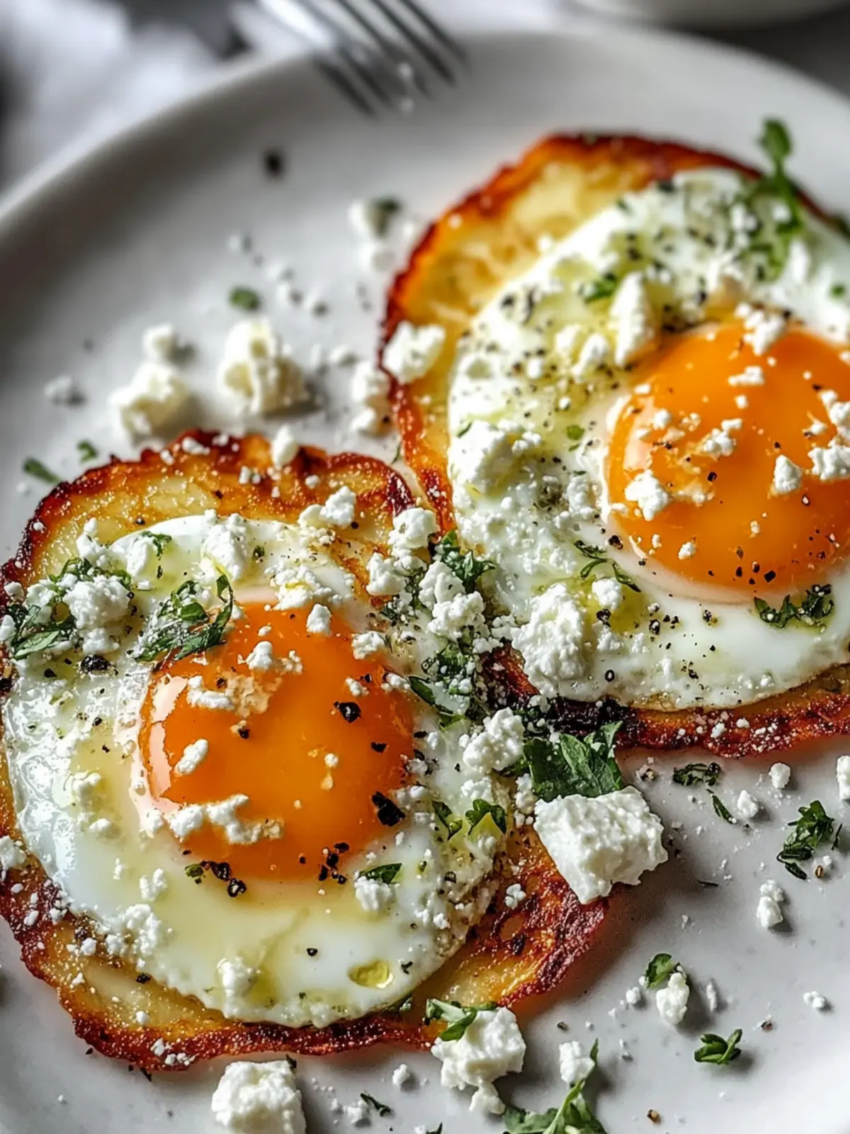 Crispy Feta Fried Eggs
