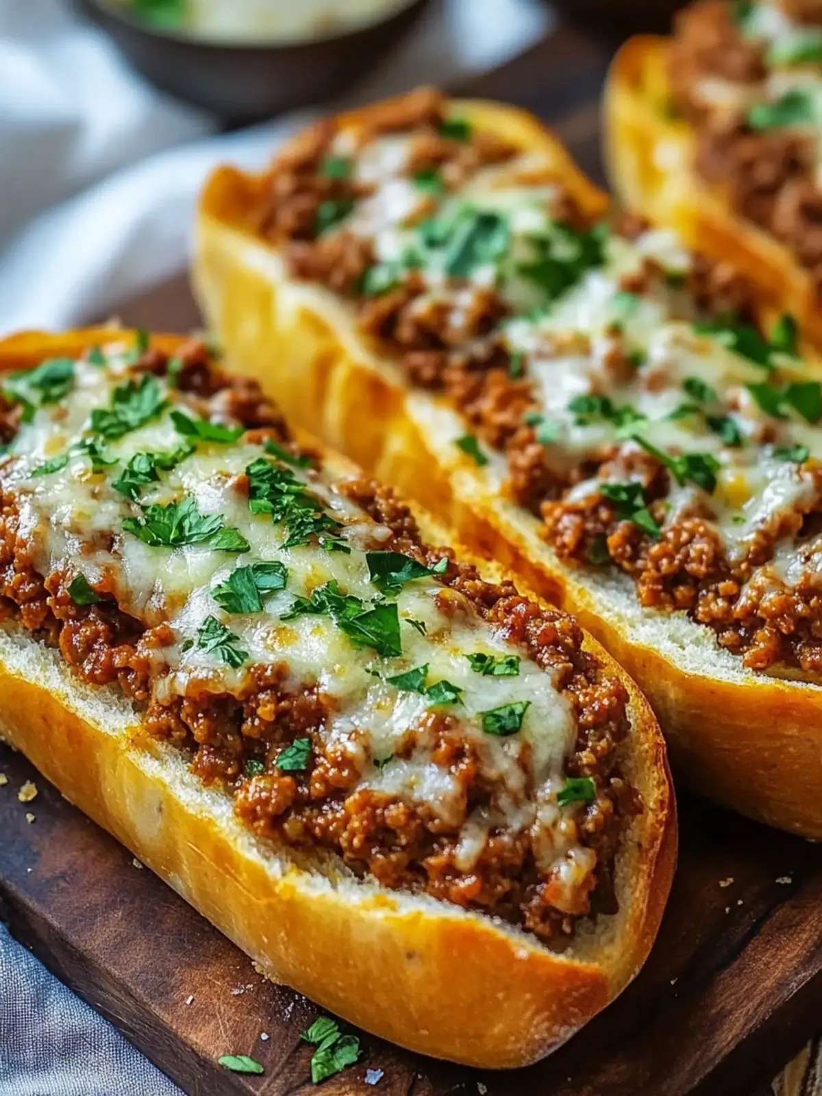 Sloppy Joe Garlic Bread