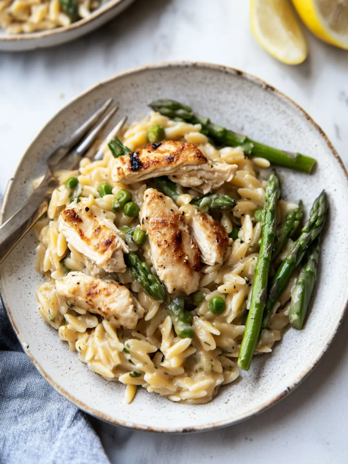 Creamy Chicken and Asparagus Orzo: Quick Comfort in One Pot 4 Chicken and Asparagus Orzo