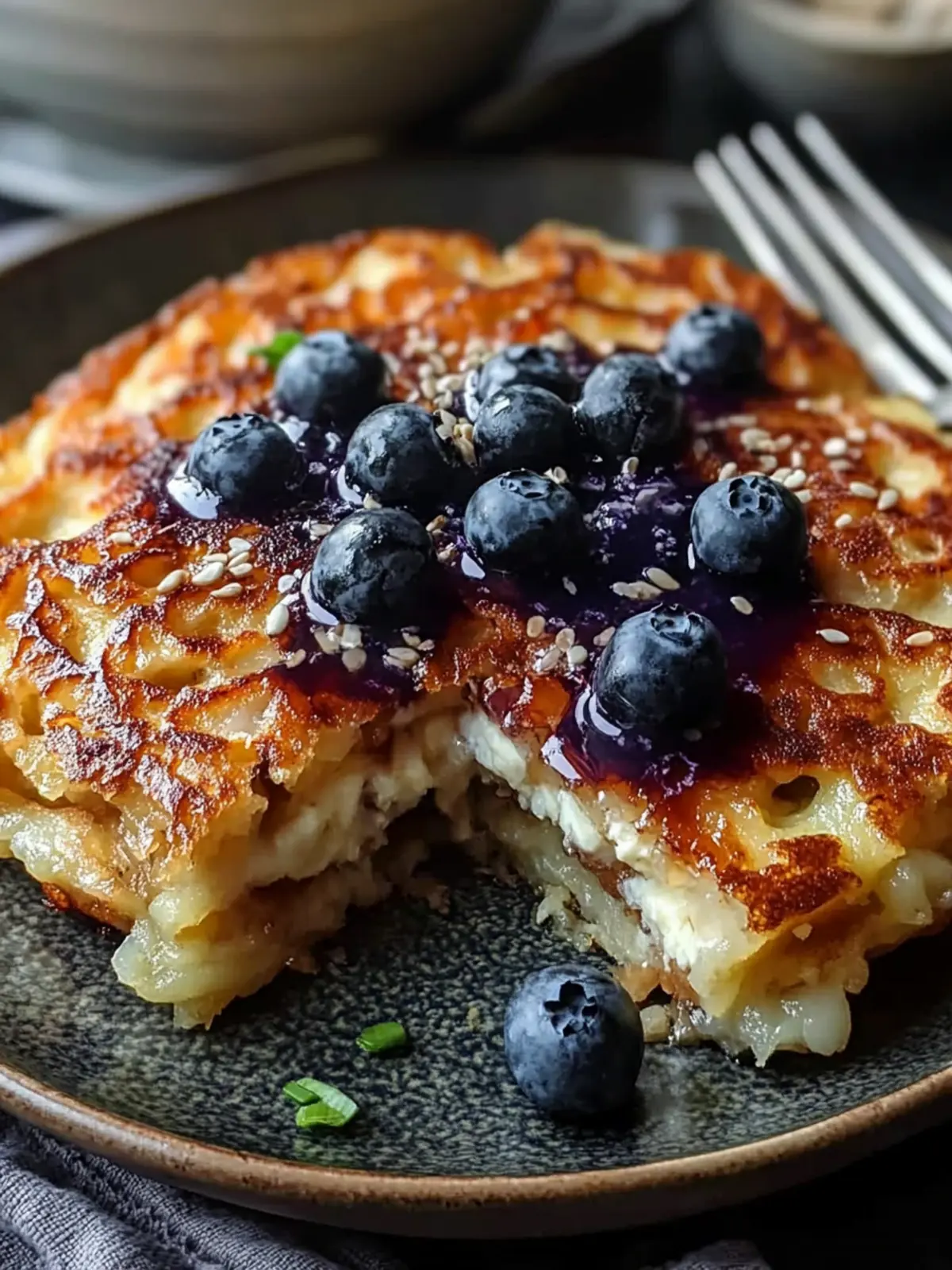 Noodle Okonomiyaki (Cabbage and Egg Pancakes)