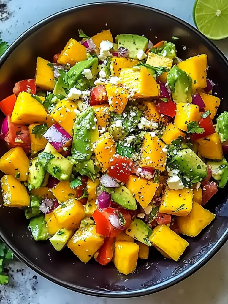 Avocado Mango Salad with Zesty Lime Dressing