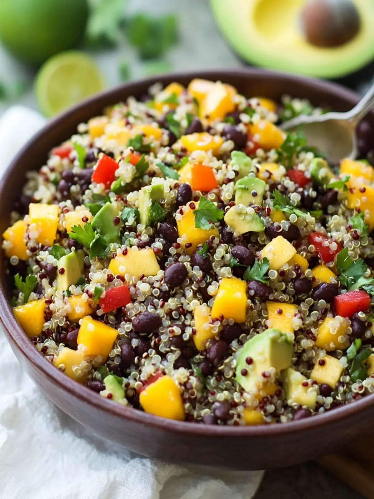 Quinoa Black Bean Salad {with Mango and Avocado}