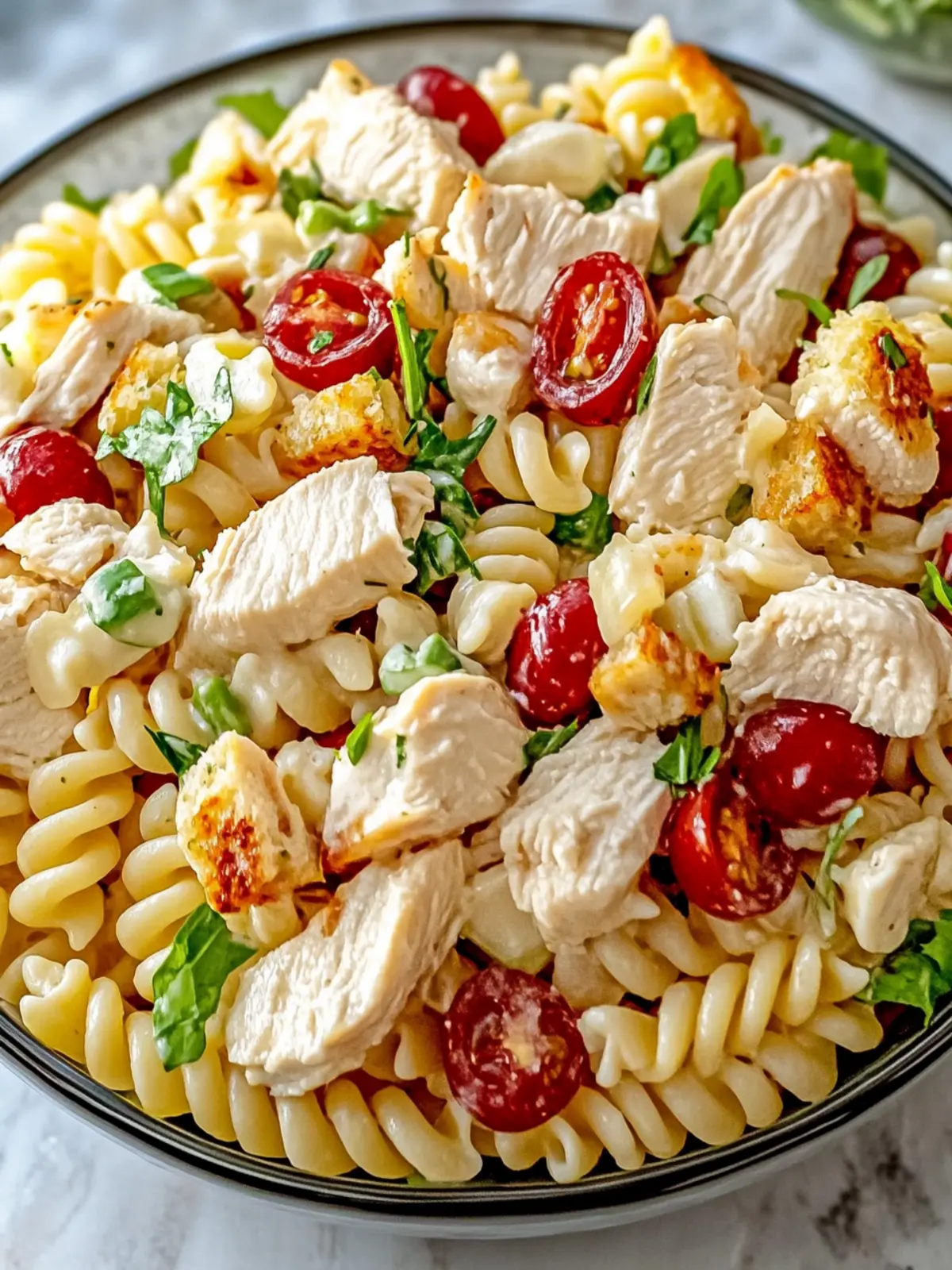 Satisfy Your Cravings with Chicken Club Pasta Salad Delight
