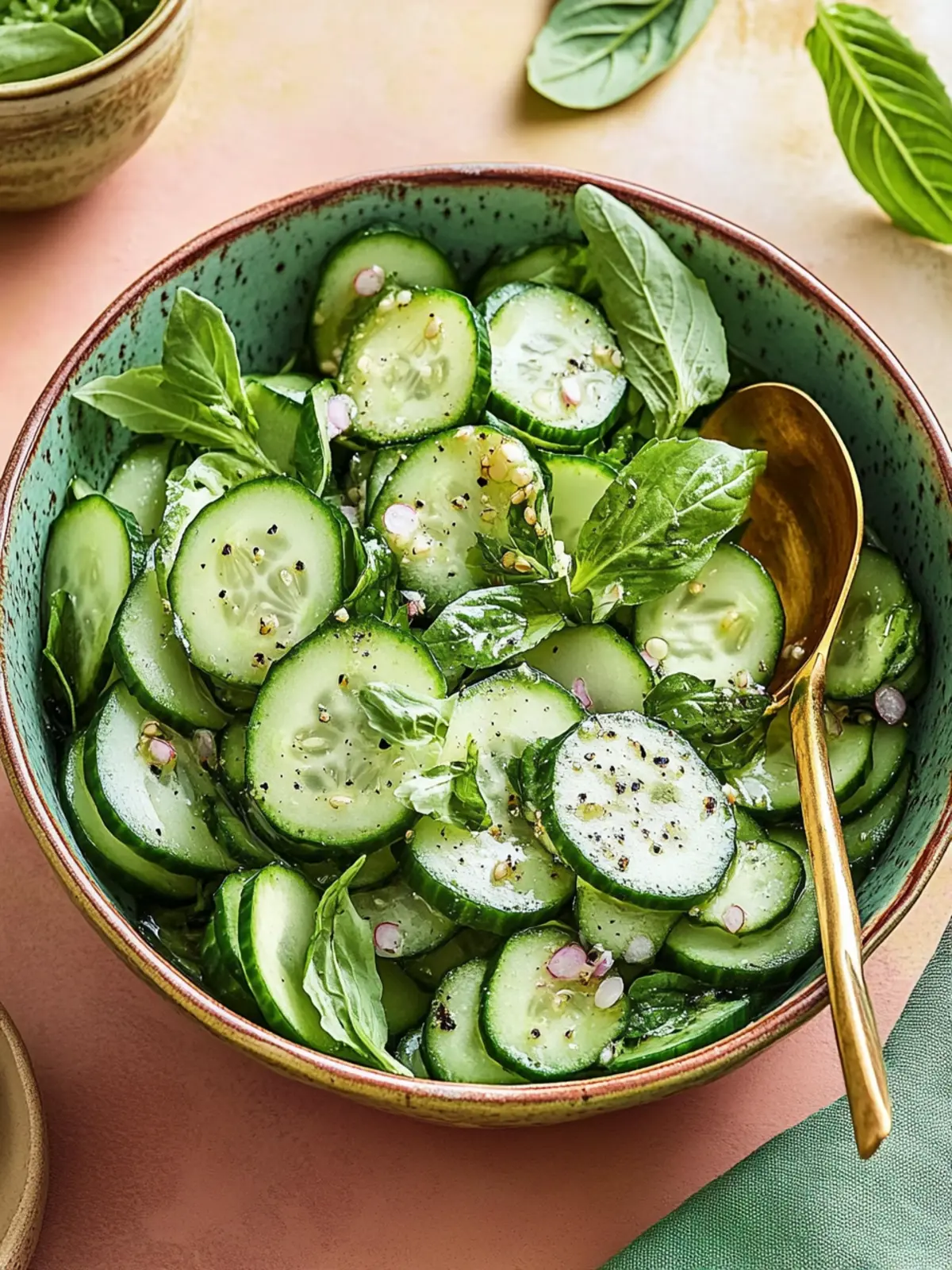 Delicious Cucumber Salad with Creamy Chickpeas and Herbs 3 Cucumber Salad