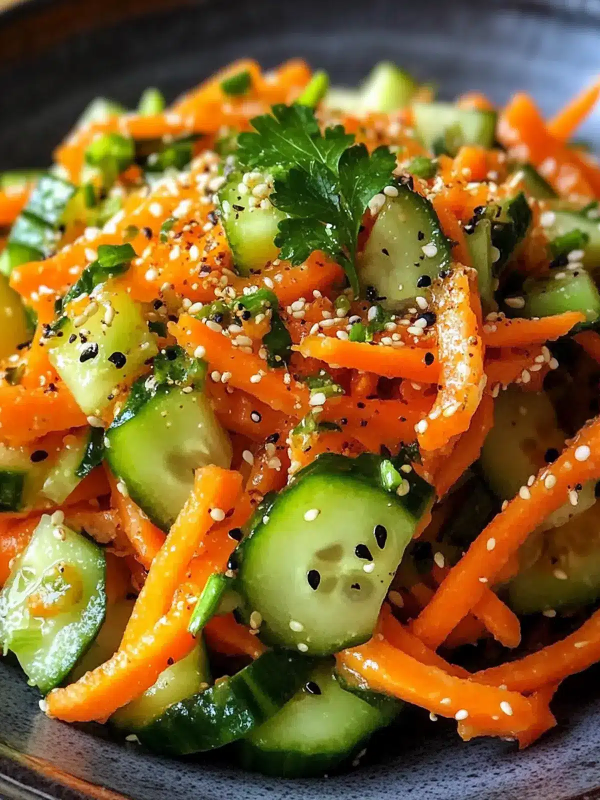 Asian Carrot & Cucumber Salad