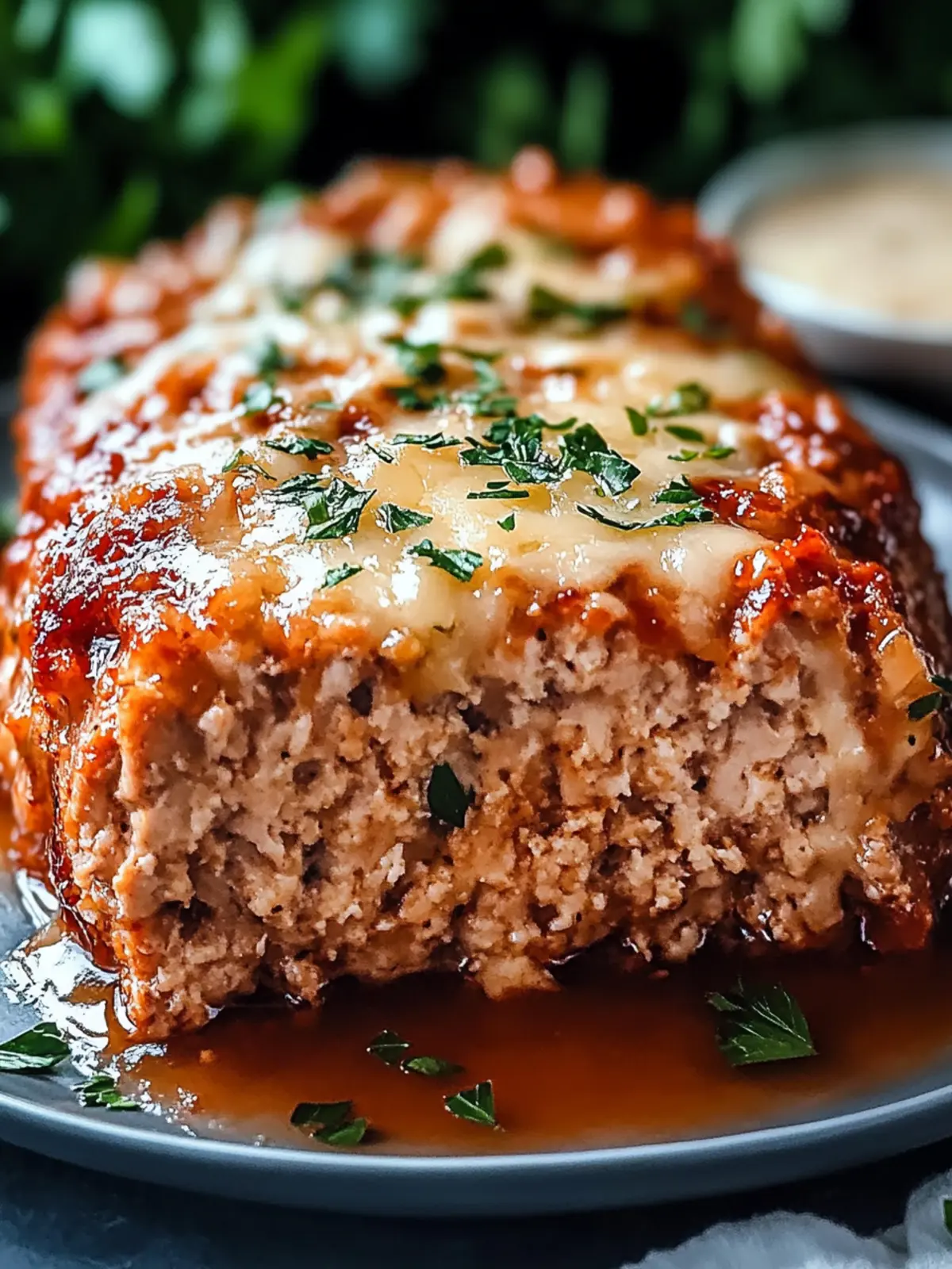 Garlic Parmesan Chicken Meatloaf