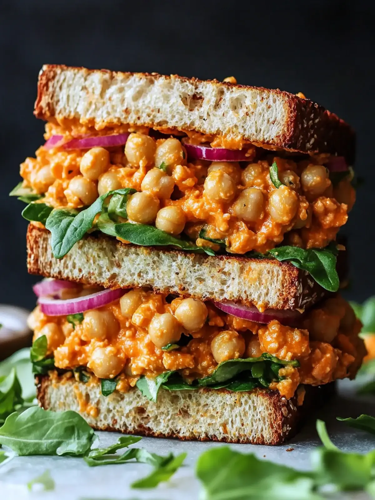 Delicious Vegan Buffalo Chickpea Salad Sandwich in 10 Minutes 4 Vegan Buffalo Chickpea Salad Sandwich