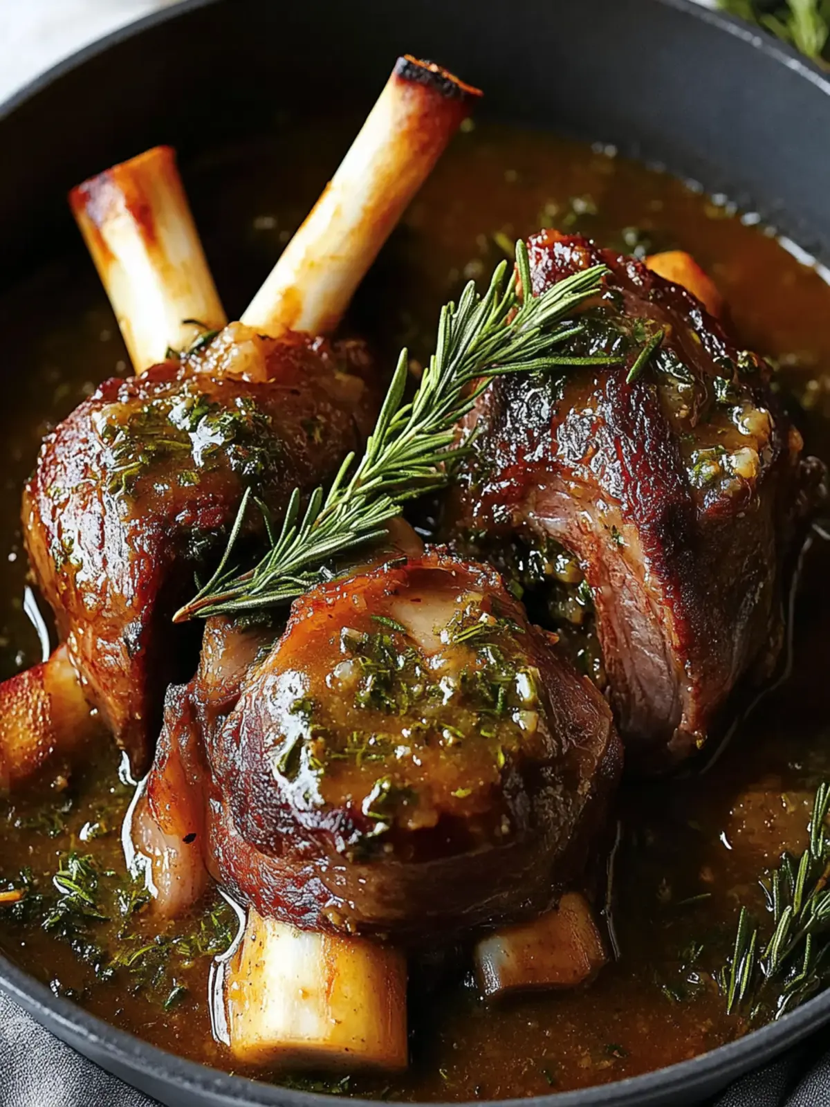 Slow-Cooked Lamb Shanks with Herby Gravy Bliss