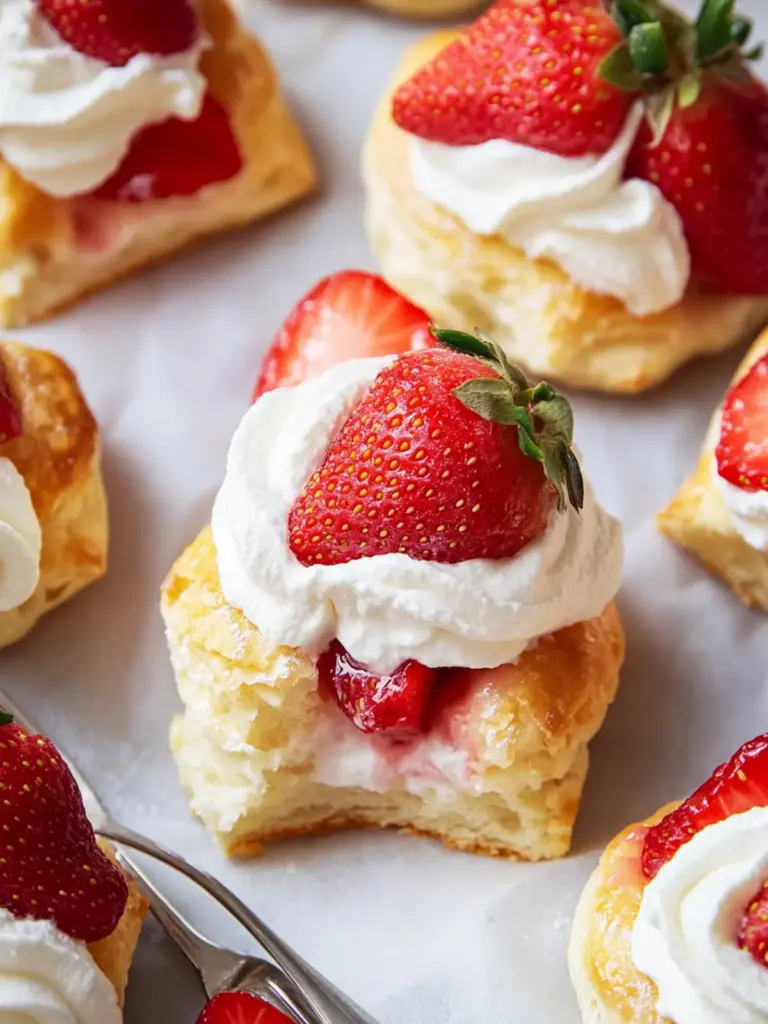Easy Strawberry Shortcake Puffs