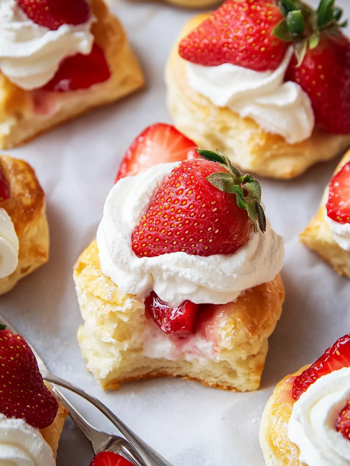Easy Strawberry Shortcake Puffs
