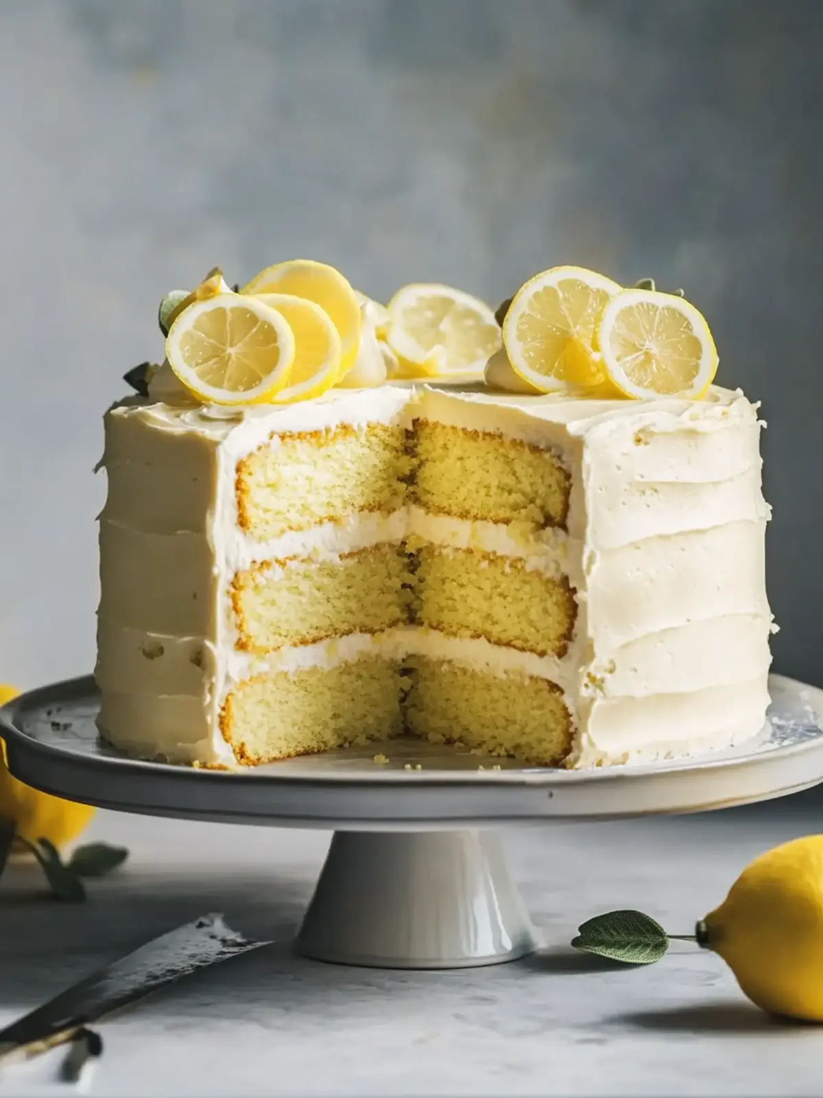 Lemon Layer Cake With Cream Cheese Frosting