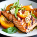 Grilled Salmon with Nectarines and Goat Cheese
