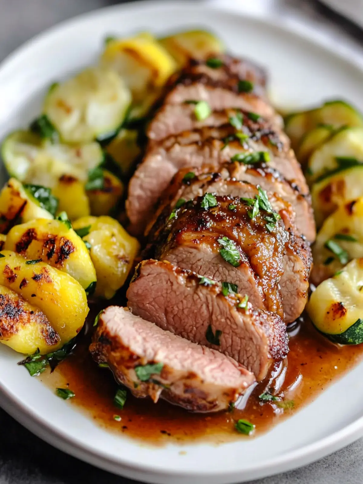 Savory Island Pork Tenderloin with Sweet Garlic Glaze 2 Island Pork Tenderloin