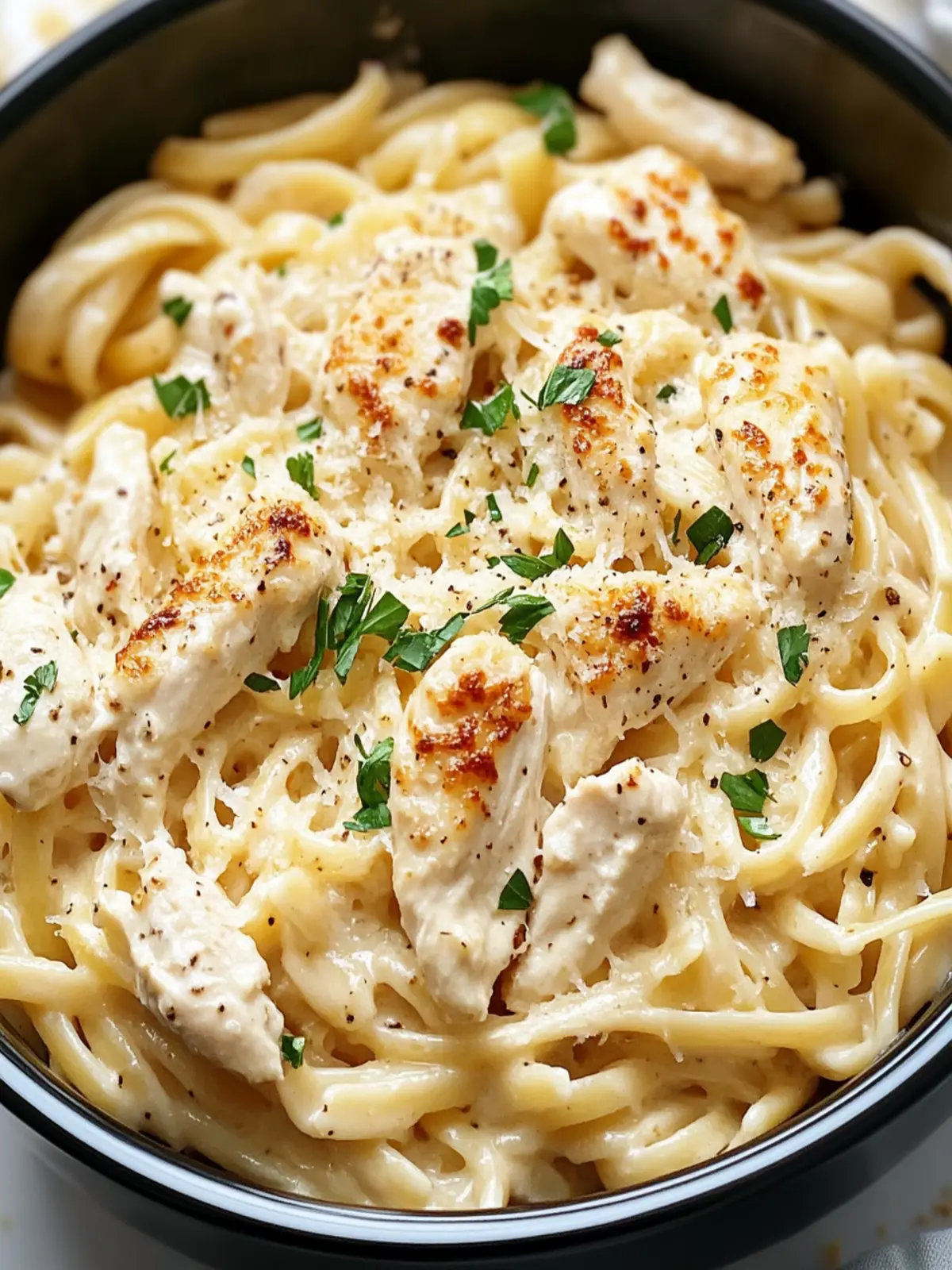 Crockpot Garlic Parmesan Chicken Pasta