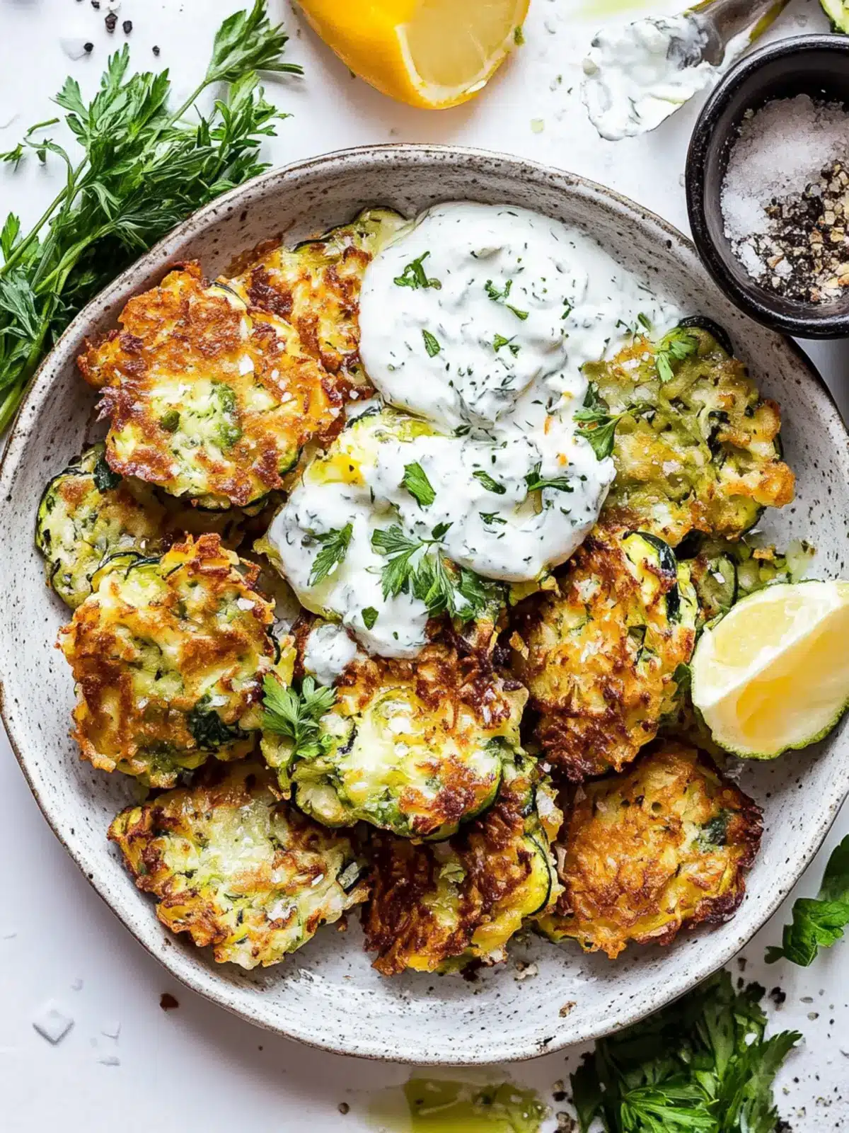 Mediterranean-Style Zucchini Fritters