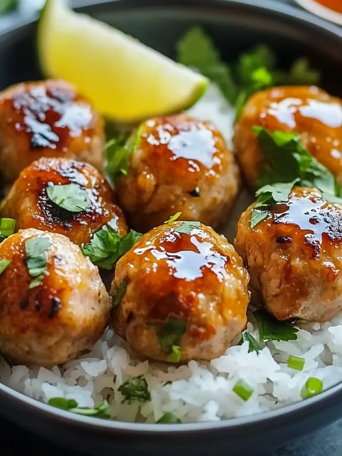 Gingery Salmon Meatballs with a Soy Glaze