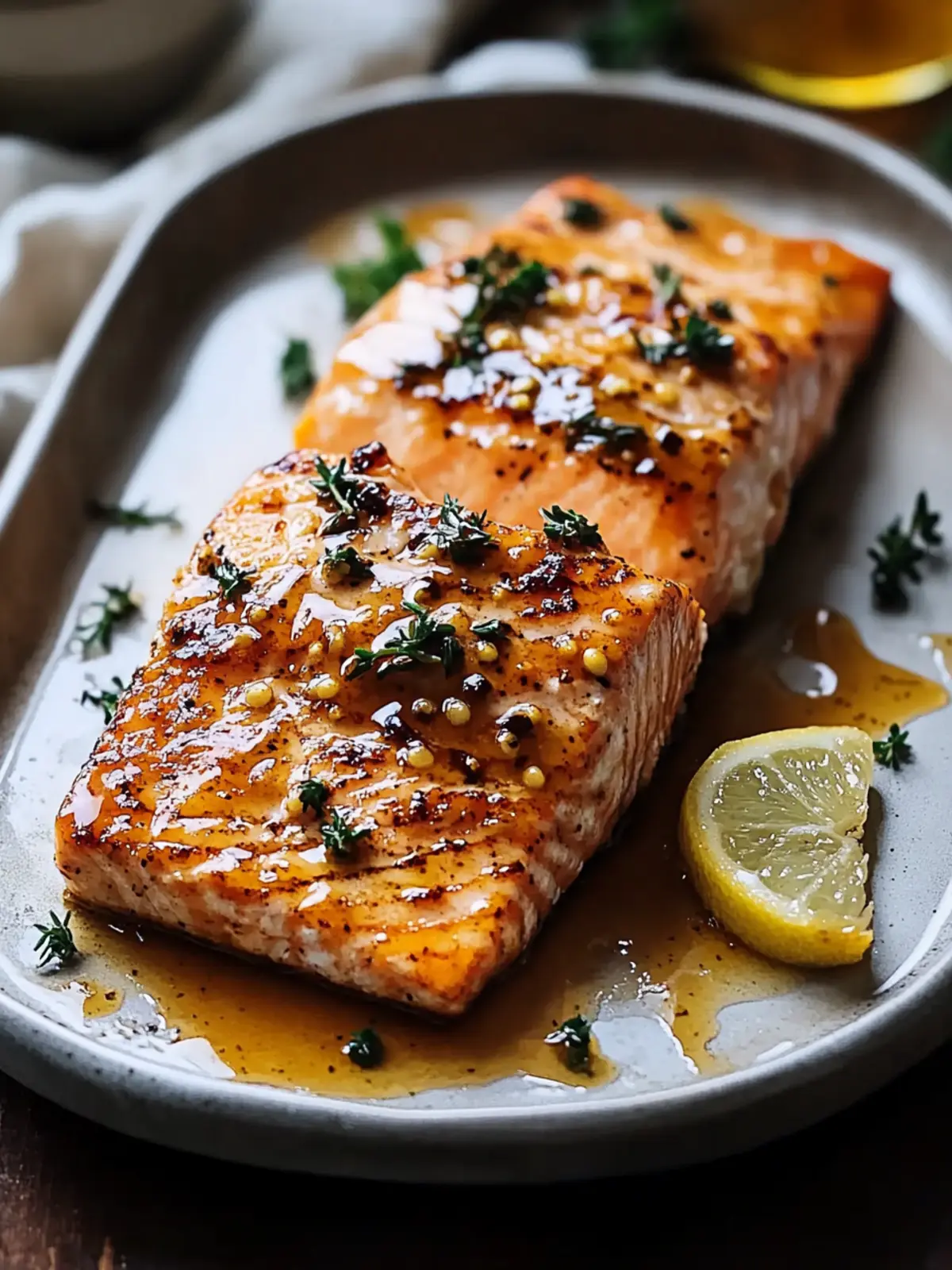 Honey Mustard Glazed Salmon