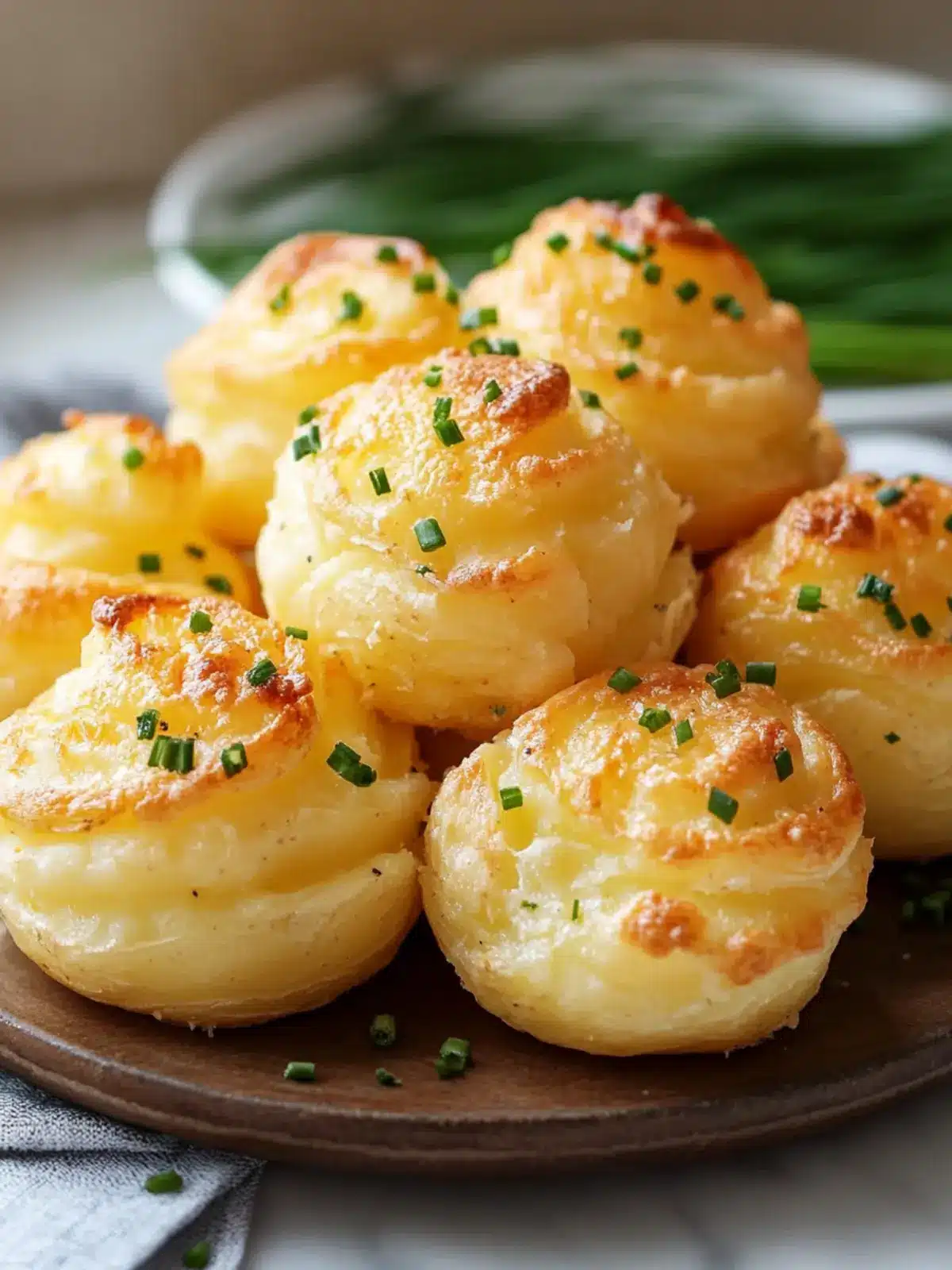Garlic Chive Duchess Potatoes