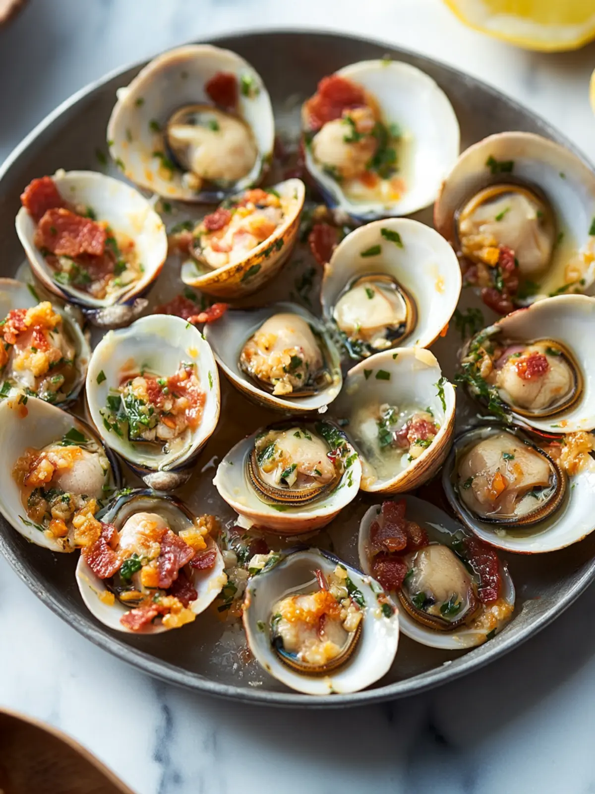 Clams Casino With Bacon and Bell Pepper