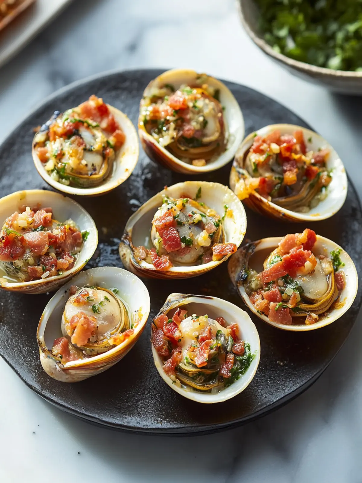 Clams Casino With Bacon and Bell Pepper