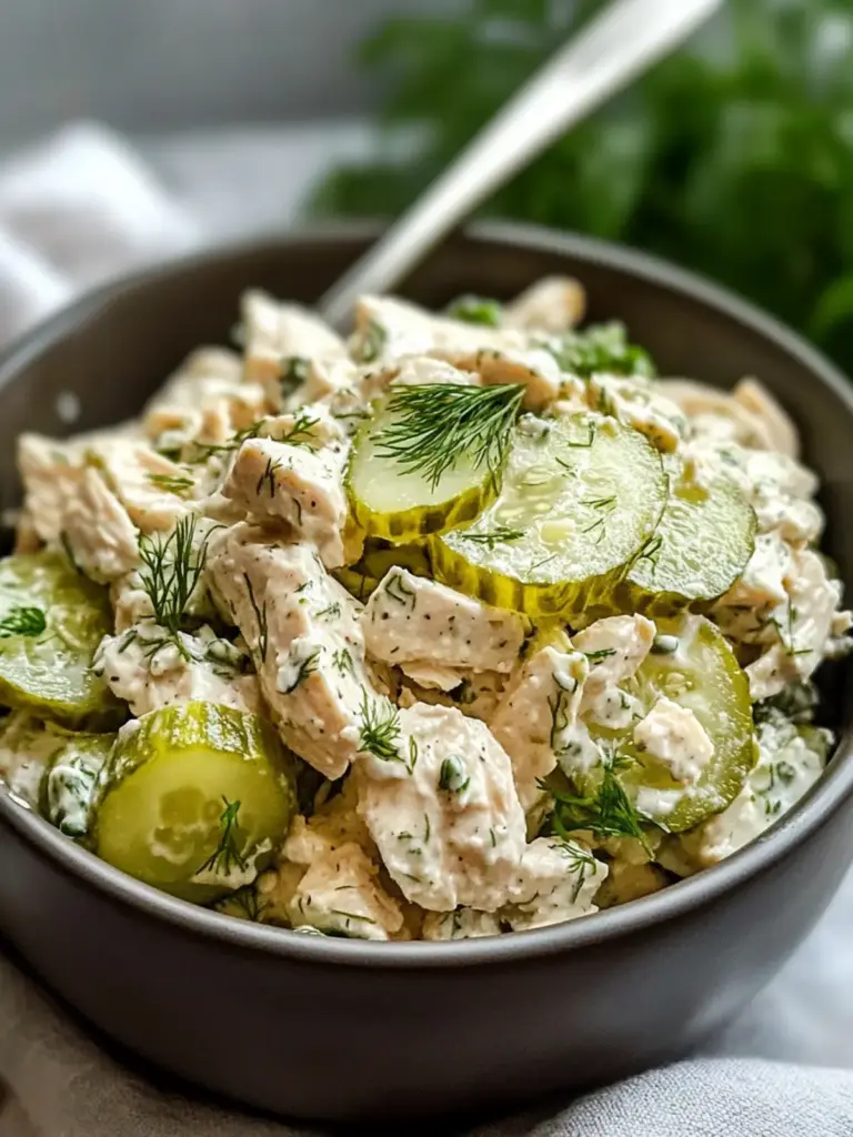 The Best Healthy Dill Pickle Chicken Salad