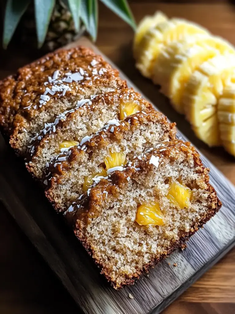 Coconut Pineapple Banana Bread