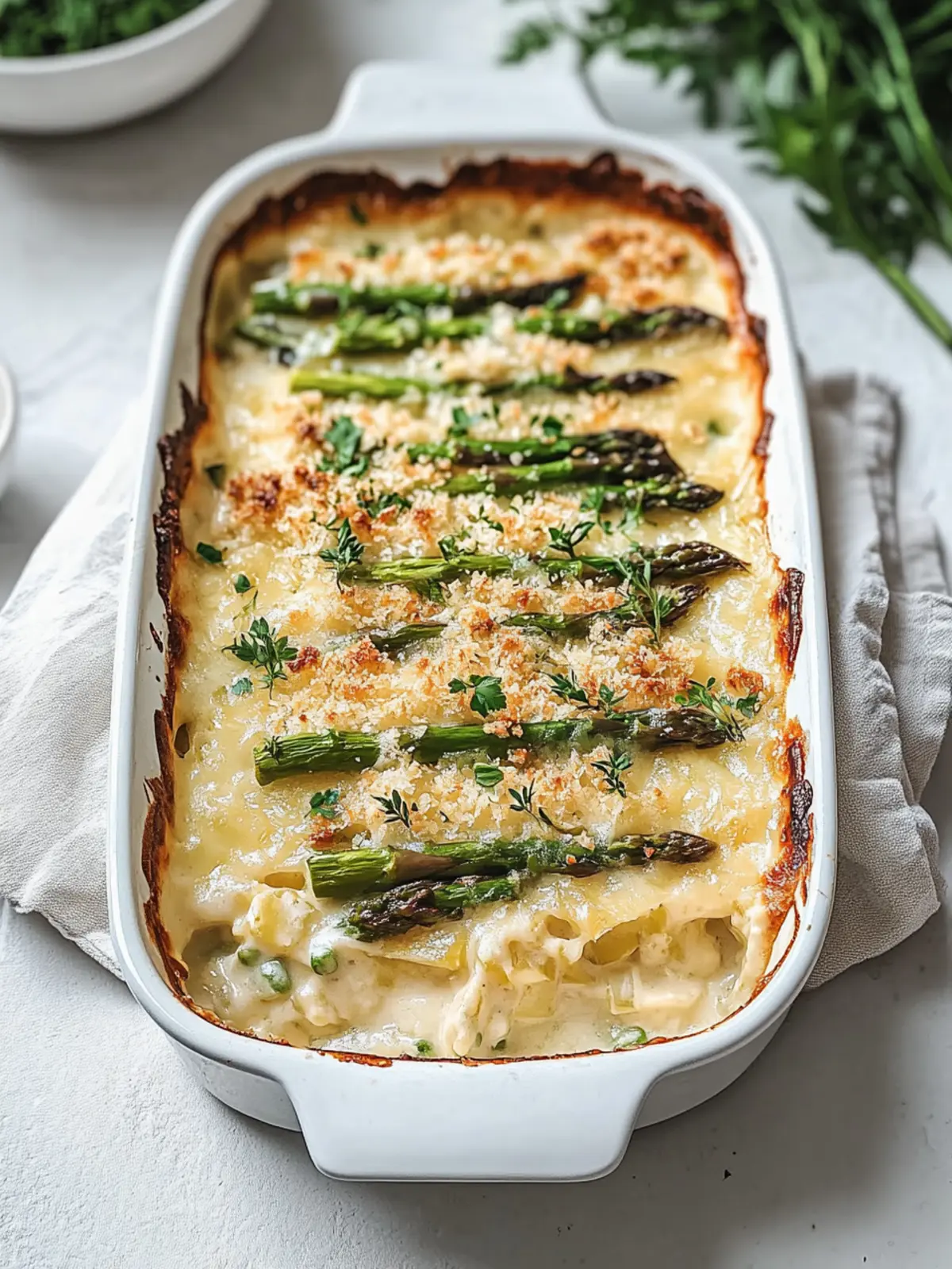 Heavenly Asparagus Gratin with Crispy Panko Bliss 4 Asparagus Gratin