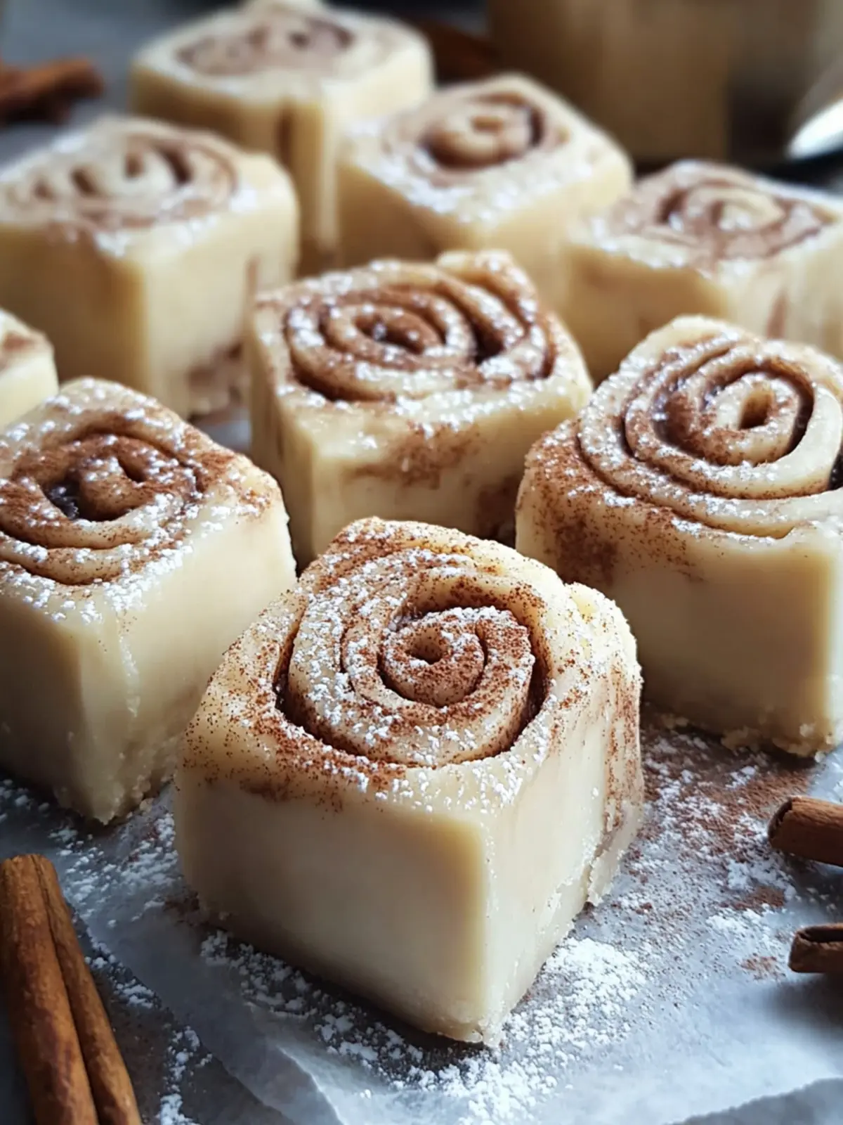 Cinnamon Roll Fudge