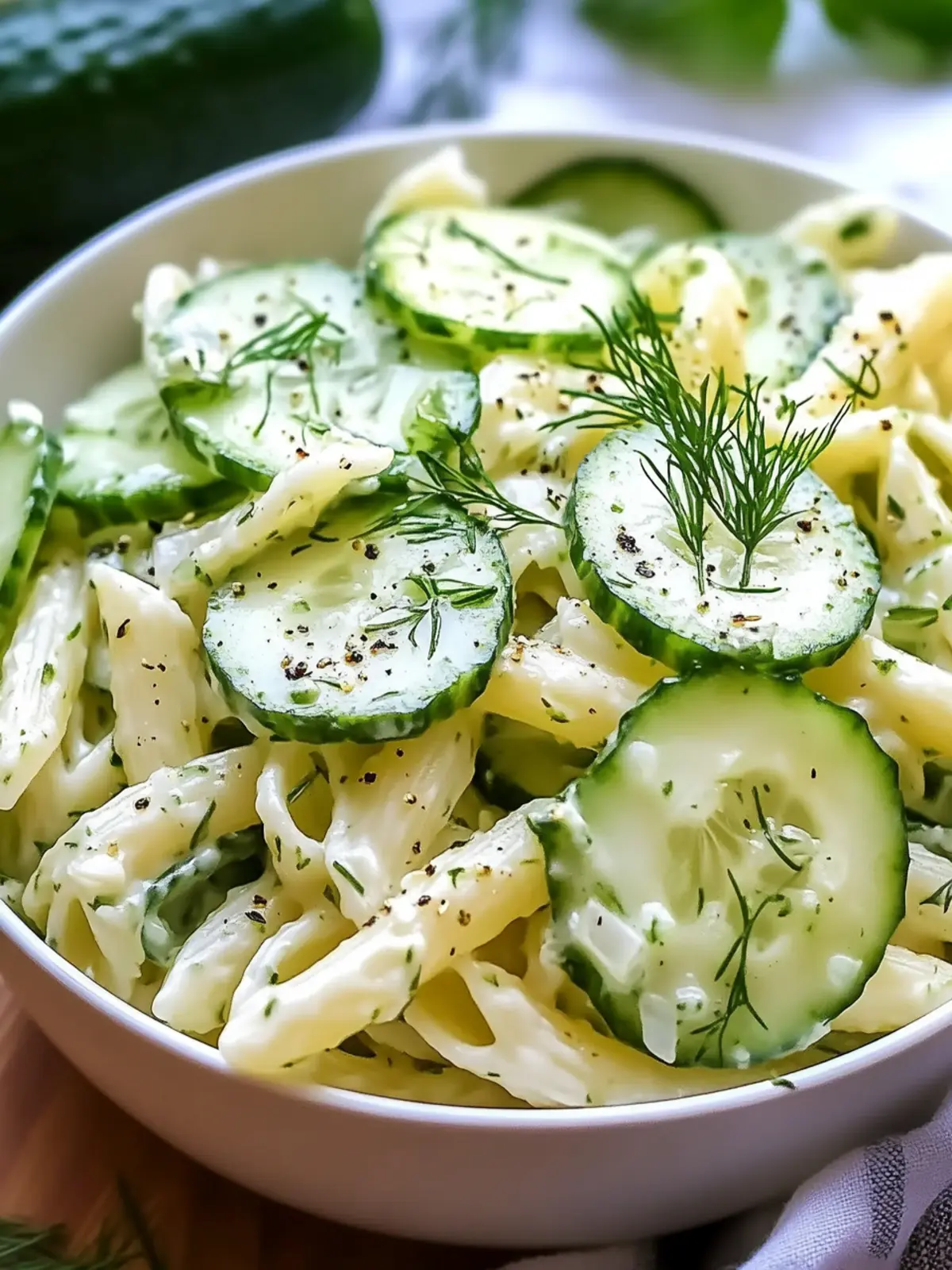 Healthy Cucumber Pasta Salad Recipe