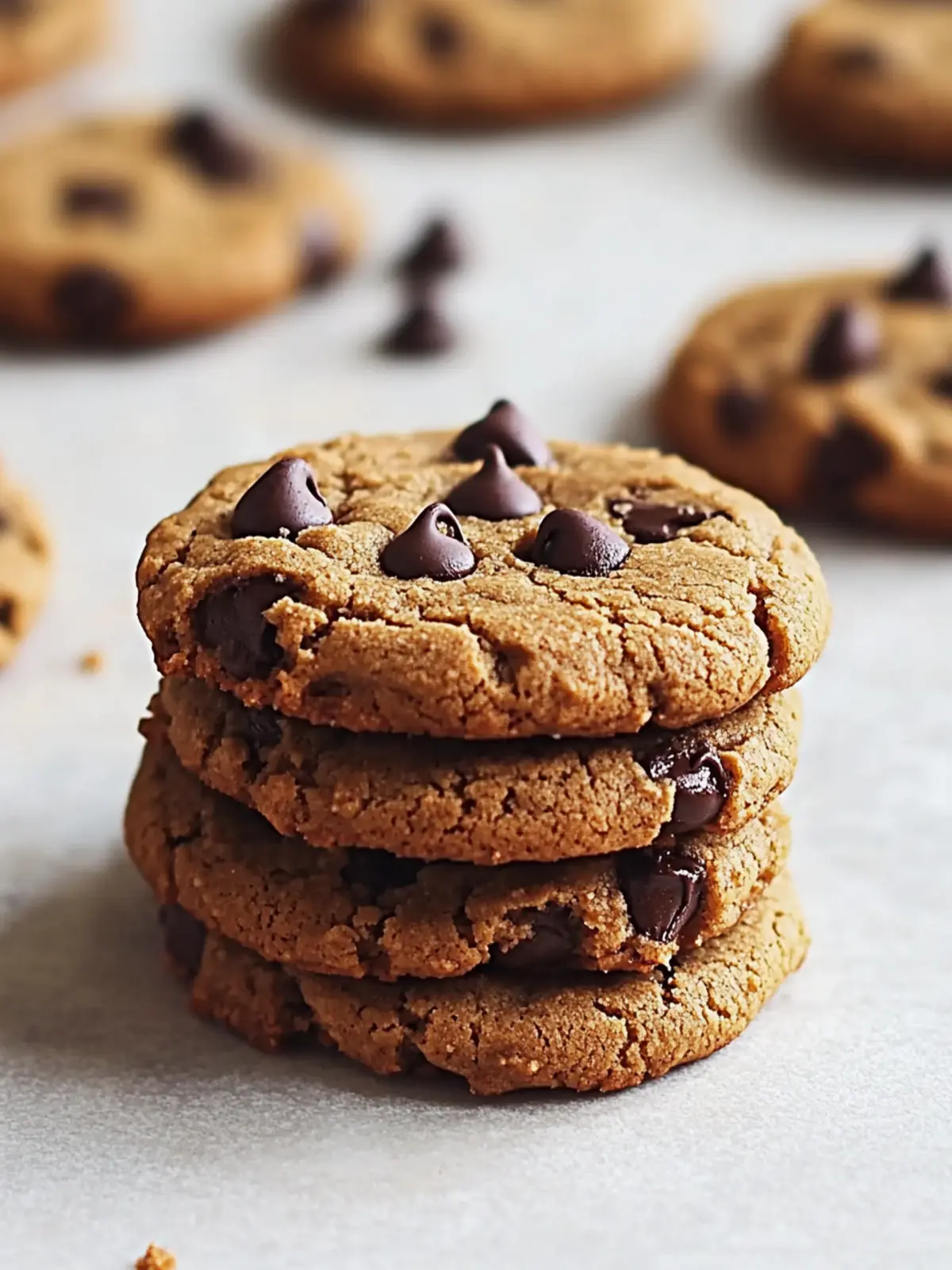 Flourless Peanut Butter Chocolate Chip Cookies