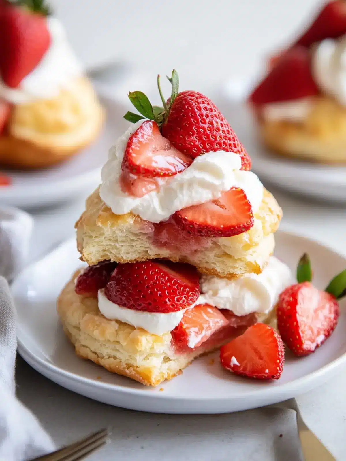Easy Strawberry Shortcake Puffs
